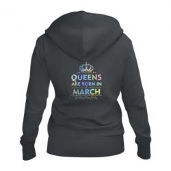 Жіноче худі на блискавці Queens are born in March Голограмма