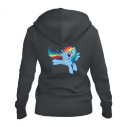 Женское худи на молнии Rainbow Dash run - PrintSalon