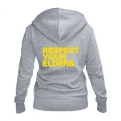 Жіноче худі на блискавці Respect your elders. - PrintSalon