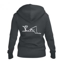 Жіноче худі на блискавці Рисунок Рыбалка - PrintSalon