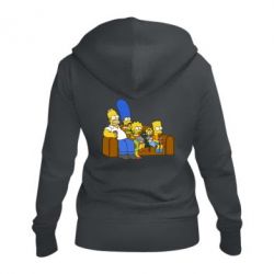 Женское худи на молнии Семейство Симпсонов - PrintSalon