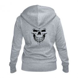 Женское худи на молнии Silhouette of a skull - PrintSalon