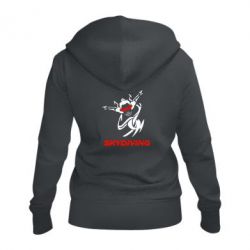 Женское худи на молнии Skidiving - PrintSalon