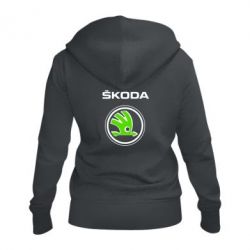 Женское худи на молнии Skoda Bird - PrintSalon