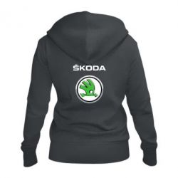 Женское худи на молнии Skoda Logo 3D - PrintSalon