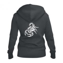 Женское худи на молнии скорпион 2-PrintSalon Женское худи на молнии скорпион 2