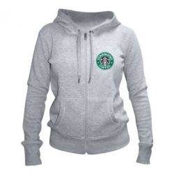 Женское худи на молнии Starbucks Logo - PrintSalon