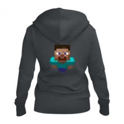 Женское худи на молнии Steve from Minecraft - PrintSalon