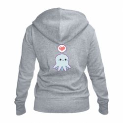 Женское худи на молнии Sweet Octopus - PrintSalon