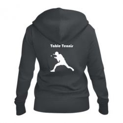 Жіноче худі на блискавці Table Tennis Logo - PrintSalon
