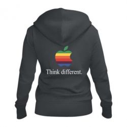 Женское худи на молнии Think different. - PrintSalon