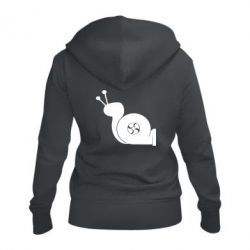 Женское худи на молнии Турбо-улитка - PrintSalon