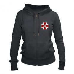 Жіноче худі на блискавці Umbrella Corp Logo - PrintSalon