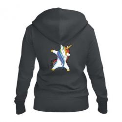 Женское худи на молнии Unicorn dabbing
