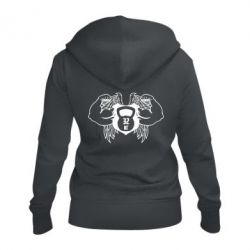 Женское худи на молнии Weight with wings - PrintSalon