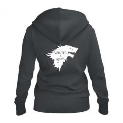 Женское худи на молнии Winter is coming soon - PrintSalon