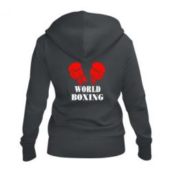 Женское худи на молнии World Boxing - PrintSalon