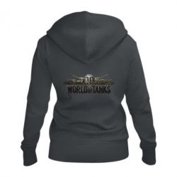 Женское худи на молнии World Of Tanks 3D Logo - PrintSalon