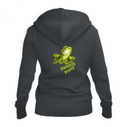 Женское худи на молнии Жабка - PrintSalon