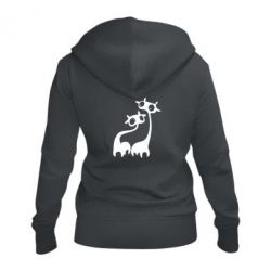 Женское худи на молнии Жирафы - PrintSalon