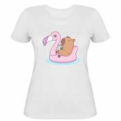 Женская футболка Capybara Chilling - PrintSalon