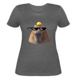 Женская футболка Capybara cool - PrintSalon