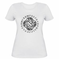 Женская футболка Celtic Dragon and Runes - PrintSalon