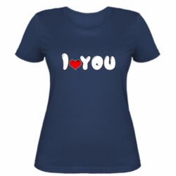Женская футболка День Валентина I love you - PrintSalon