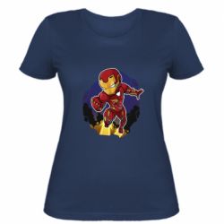 Женская футболка Flying Iron man - PrintSalon