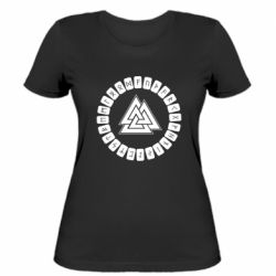 Женская футболка Scandinavian Runes And Walknut - PrintSalon