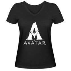 Жіноча футболка з V-подібним вирізом Avatar Logo - PrintSalon