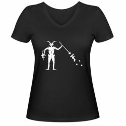 Женская футболка с V-образным вырезом FOG Форвард