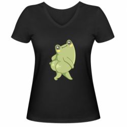 Женская футболка с V-образным вырезом Froggylicious - PrintSalon