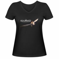 Женская футболка с V-образным вырезом Hogwarts Legacy. Грифон - PrintSalon