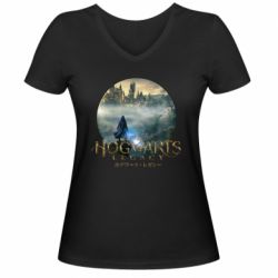 Женская футболка с V-образным вырезом Hogwarts Legacy. - PrintSalon