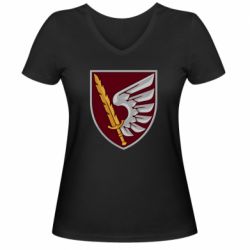 Женская футболка с V-образным вырезом Лого ДШВ