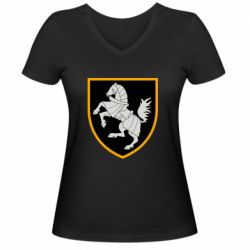 Женская футболка с V-образным вырезом Первая ОТБр - PrintSalon