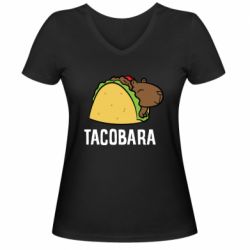 Женская футболка с V-образным вырезом Tacobara - PrintSalon
