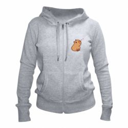 Женское худи на молнии Capybara