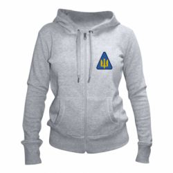 Женское худи на молнии Нарукавный знак воздушных сил Украины