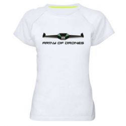 Женская футболка для спорта Army of Drones - PrintSalon