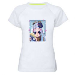 Женская футболка для спорта Аяка в рамке - PrintSalon