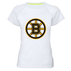 Женская футболка для спорта Boston Bruins logo - PrintSalon