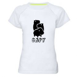 Женская футболка для спорта Capy - PrintSalon