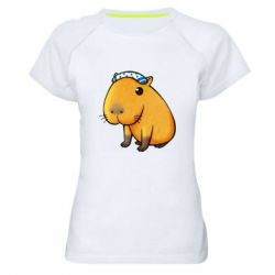 Женская футболка для спорта Capybara Art - PrintSalon