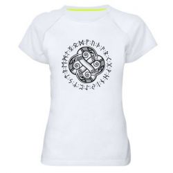 Женская футболка для спорта Celtic Dragon and Runes - PrintSalon