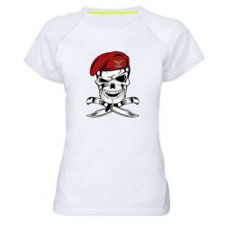 Женская футболка для спорта Череп ДШВ - PrintSalon