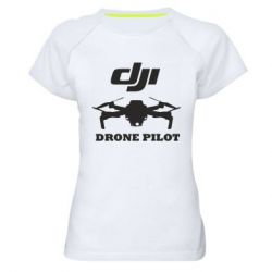 Женская футболка для спорта Dji Drone Pilote - PrintSalon