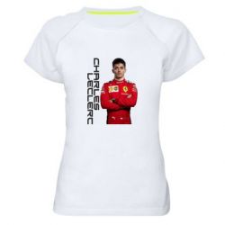 Женская футболка для спорта F1 Charles Leclerc - PrintSalon