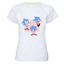 Женская футболка для спорта Funny Sonic - PrintSalon